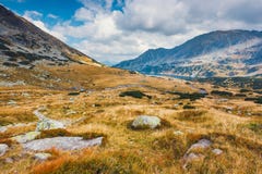 Vijf merenvallei in Hoge Tatras Stock Afbeelding Vijf merenvallei in Hoge Tatras Stock Afbeelding