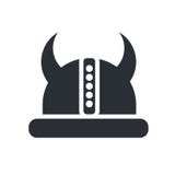 Viking-het het vectordieteken en symbool van het helmpictogram op witte rug wordt geïsoleerd stock illustratie Viking-het het vectordieteken en symbool van het helmpictogram op witte rug wordt geïsoleerd stock illustratie