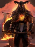 Fantasy viking warrior character artwork.