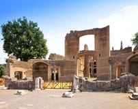 Villa Adriana- ruins of an imperial country house in Tivoli near Rome in sunny day Royalty Free Stock Photo Villa Adriana- ruins of an imperial country house in Tivoli near Rome in sunny day Royalty Free Stock Photo