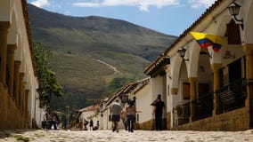 Villa de Leyva Village in Kolumbien lizenzfreie stockbilder Villa de Leyva Village in Kolumbien lizenzfreie stockbilder