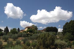 Villa en Toscane photos libres de droits Villa en Toscane photos libres de droits