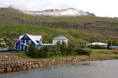 Village In Eastern Iceland Stock Image