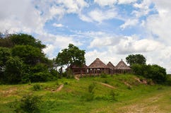 Villaggio africano Immagini Stock Libere da Diritti