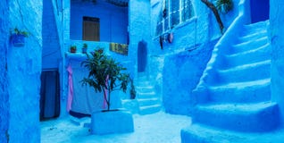 Ville bleue Chefchaouen, Maroc, Afrique Photos stock Ville bleue Chefchaouen, Maroc, Afrique Photos stock