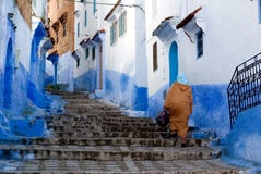 Ville de bleu de Chefchaouen photo libre de droits Ville de bleu de Chefchaouen photo libre de droits