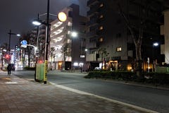 Ville tranquille dans le petit secteur au Japon photos libres de droits Ville tranquille dans le petit secteur au Japon photos libres de droits