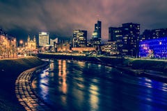 Vilnius night scene stock photography Vilnius night scene stock photography
