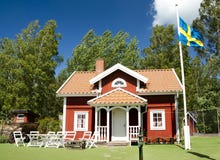 VIMMERBY, SWEDEN - June 19, 2018- Astrid Lindgren`s World, Astrid Lindgrens Varld is a theme park. Emil`s house.
