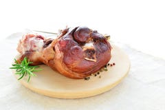 Vin du Rhin fumé de jambon cuit photo libre de droits Vin du Rhin fumé de jambon cuit photo libre de droits