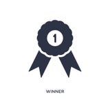 Vinnaresymbol på vit bakgrund Enkel beståndsdelillustration från strategibegrepp stock illustrationer Vinnaresymbol på vit bakgrund Enkel beståndsdelillustration från strategibegrepp stock illustrationer