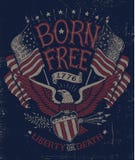Vintage Americana Eagle Graphic Royalty Free Stock Image Vintage Americana Eagle Graphic Royalty Free Stock Image