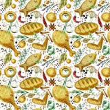 Vintage army toys seamless pattern. soldiers watercolor illustration.Seamless pattern with cooking fried food. royalty free illustration Vintage army toys seamless pattern. soldiers watercolor illustration.Seamless pattern with cooking fried food. royalty free illustration