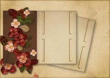 Vintage background with flowers and old album royalty free stock photography Vintage background with flowers and old album royalty free stock photography