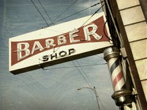 Vintage barber shop sign