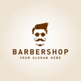 Vintage barbershop logo vector template design vector illustration Vintage barbershop logo vector template design vector illustration