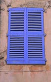 Vintage blue close window with shutters, Provence royalty free stock image Vintage blue close window with shutters, Provence royalty free stock image