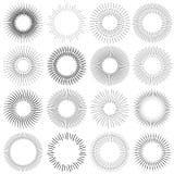 Vintage burstings rays collection. Hand drawn vector elements vector illustration Vintage burstings rays collection. Hand drawn vector elements vector illustration
