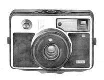 Vintage Camera Hand Drawing Royalty Free Stock Photos