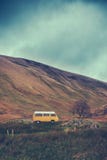 Vintage Camper Van In The Wilderness royalty free stock images Vintage Camper Van In The Wilderness royalty free stock images