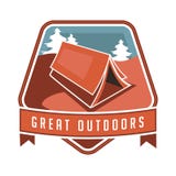 Vintage camping backpacking and hiking poster design royalty free illustration Vintage camping backpacking and hiking poster design royalty free illustration