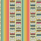 Vintage cassette seamless vector pattern design royalty free illustration Vintage cassette seamless vector pattern design royalty free illustration