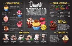Vintage chalk drawing dessert menu design. Fast food menu royalty free illustration Vintage chalk drawing dessert menu design. Fast food menu royalty free illustration