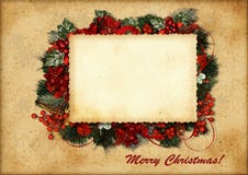 Vintage Christmas Card Royalty Free Stock Photography
