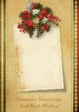 Vintage Christmas card with the wishes stock photography Vintage Christmas card with the wishes stock photography
