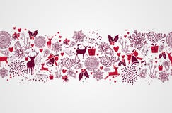 Vintage Christmas elements seamless pattern backgr vector illustration Vintage Christmas elements seamless pattern backgr vector illustration