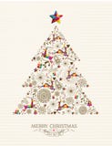 Vintage Christmas tree greeting card