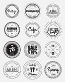 12 vintage circle badges collection. Circle badges design elements,vintage sign,design template,label stock illustration 12 vintage circle badges collection. Circle badges design elements,vintage sign,design template,label stock illustration