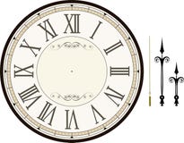 Vintage clock face template