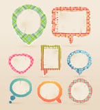 Vintage Colorful Bubbles For Speech Royalty Free Stock Photography