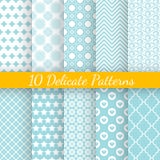 Vintage Different Vector Seamless Patterns Stock Photography