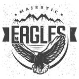 Vintage Eagle Label Template majestuoso stock de ilustración Vintage Eagle Label Template majestuoso stock de ilustración