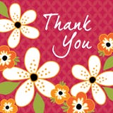 Vintage floral Thank You card template vector illustration Vintage floral Thank You card template vector illustration