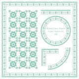 Vintage Frame Pattern Set 206 Round Cross Flower. Antique retro abstract seamless pattern frame and background can be used for wallpaper, web page background stock illustration Vintage Frame Pattern Set 206 Round Cross Flower. Antique retro abstract seamless pattern frame and background can be used for wallpaper, web page background stock illustration