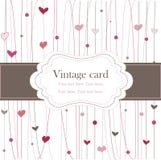 Vintage Frame With Hearts Royalty Free Stock Photo