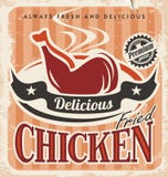 Vintage fried chicken poster design royalty free illustration Vintage fried chicken poster design royalty free illustration