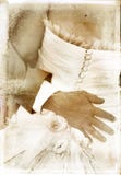 Vintage Image Of Bridal Couple On Textured Background Stock Image