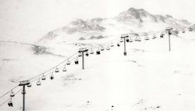 Vintage Image Of People In Chairlift Stock Photo Vintage Image Of People In Chairlift Stock Photo