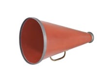 Vintage Megaphone. From the 1920's isolated on white Vintage Megaphone. From the 1920's isolated on white