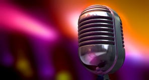 Vintage Microphone On Color Background royalty free stock photo Vintage Microphone On Color Background royalty free stock photo