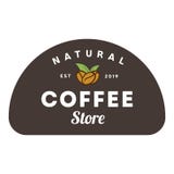 Vintage natural del logotipo de la tienda del café Plantilla de la cafetería libre illustration Vintage natural del logotipo de la tienda del café Plantilla de la cafetería libre illustration
