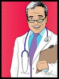 Vintage Pop Art Style Comic book Doctor vector illustration Vintage Pop Art Style Comic book Doctor vector illustration