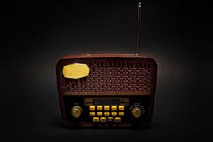 Vintage retro look MP3 player on Black Background. Royalty Free Stock Photography Vintage retro look MP3 player on Black Background. Royalty Free Stock Photography