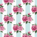 Vintage seamless pattern with roses stock illustration Vintage seamless pattern with roses stock illustration