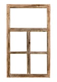 Vintage simple wooden window frame isolated on white stock photo Vintage simple wooden window frame isolated on white stock photo