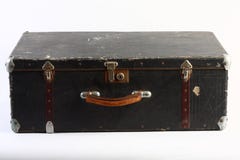 Vintage Suitcases Isolated Stock Images